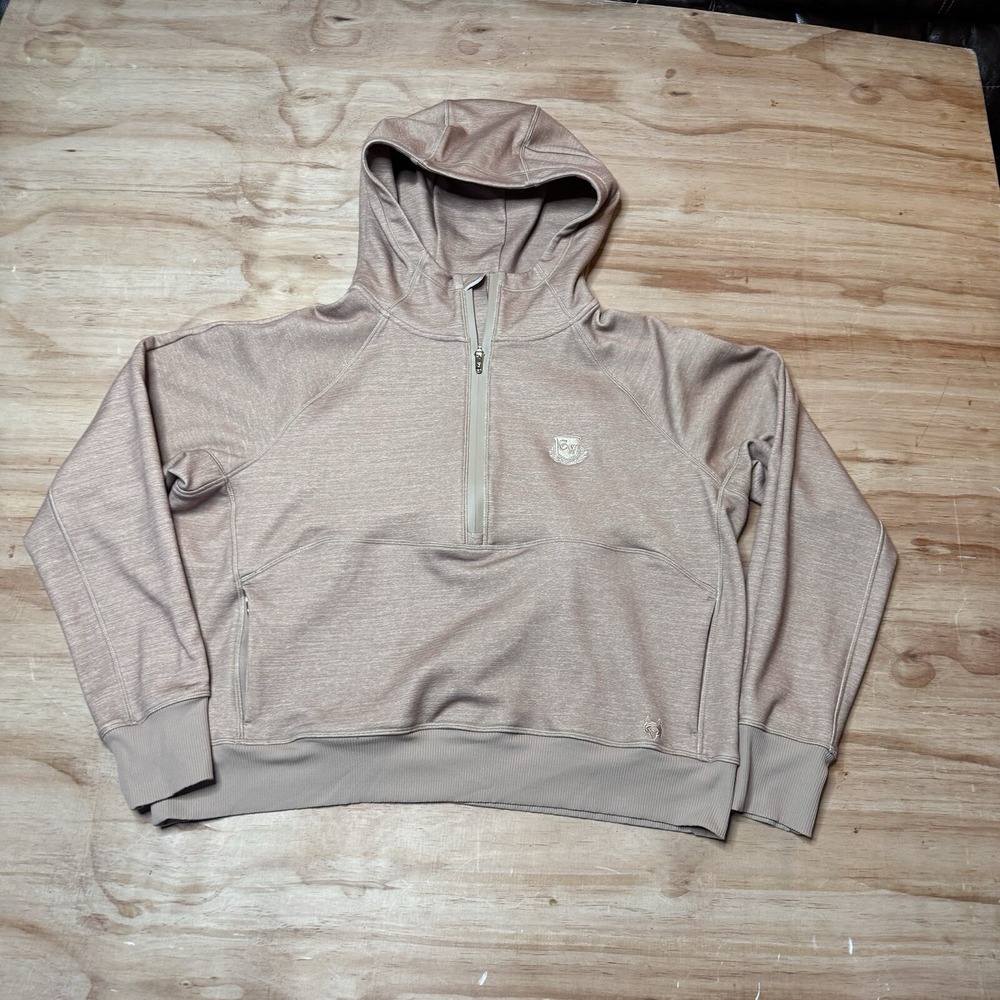 Greyson Beige Half-Zip Hoodie